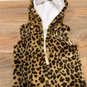 Carter's Leopard Print Vest with Hood